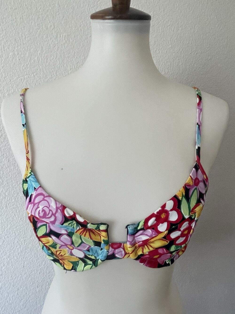For Love & Lemons Swim Bikini Top Multicolor Floral Swimwear